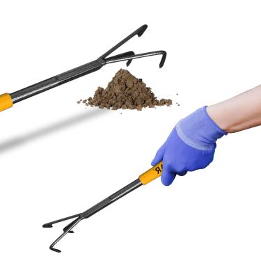 Imagem de Extrator Manual de Ervas Daninhas EPICA STAR com 2 Garras de Aço - Ferramenta de Jardinagem Profissional para Remoção por Raiz em Gramados e Canteiros, Cabo Ergonômico AntiderrapanteEP-20635