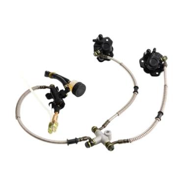 Imagem de Aymzbd Kit de Freio Hidráulico para Kart, Substituição, Resistente, Pinças Duplas Robustas, Conjunto de Freio Traseiro, Hidráulico para 125, 200, Sem Disco de Freio