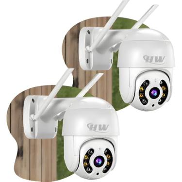 Imagem de Kitx 2x Câmera IP Externa Wi-Fi Giratória 360° Com Monitoramento Via APP -Aprova D'água Com Filmagem Hd e Detecção De Movimento (Linha Premium).