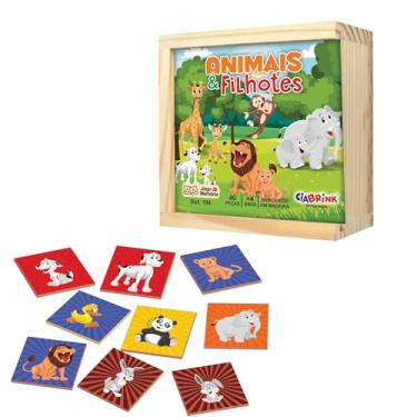 Imagem de Ciabrink Memória Animais E Filhotes 40 Peças Em Madeira