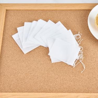 Imagem de 100 sacos descartáveis, sacos de filtro para chá 7 x 5,5 cm