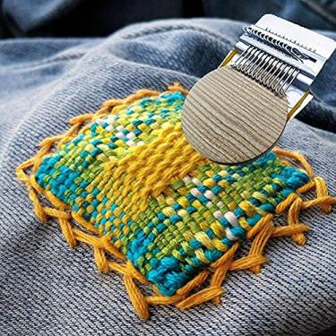Imagem de YOUTHINK Ferramenta de Tear de Tecelagem Com 28 Ganchos, Mini Máquina de Costura Manual para Reparo Rápido de Tecidos e Criação de Estilo, Perfeita para Jeans e Meias (Como mostrado)