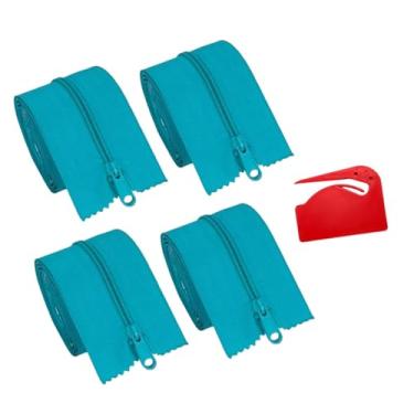 Imagem de Baoblaze Kit de zíper de porta instantâneo de 4 rolos, zíperes autoadesivos versáteis à prova de poeira, proteção contra poeira para tela de lona interna, Verde