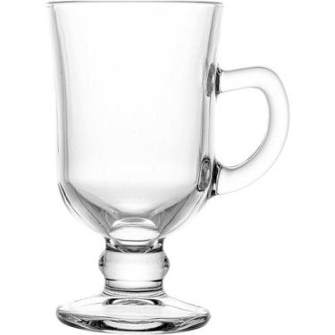 Imagem de Caneca Taça Avulsa Para Cappuccino 115ml de Vidro com Alça e Pé Lyor