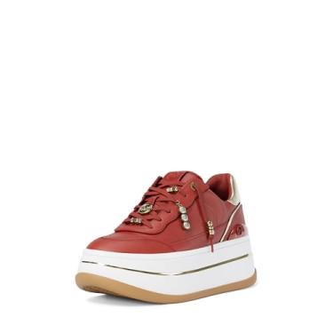 Imagem de Michael Kors Tênis feminino Hayes com cadarço, Carmesim, 34