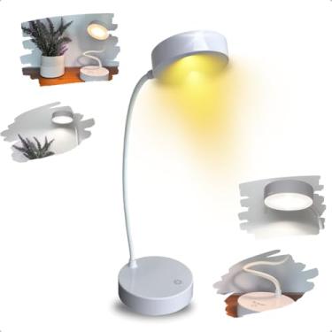 Imagem de Luminaria de Mesa Led Articulavel com 3 Níveis de Luminosidade Bateria Recarregável Ideal para Estudo Trabalho Abajur De Cabeceira