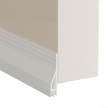 Imagem de Decalques de parede, fita de vedação inferior de porta, autoadesiva, à prova de som, antifurto, defletor de porta, batente de porta, branco, pequenos decalques de parede descascar e colar