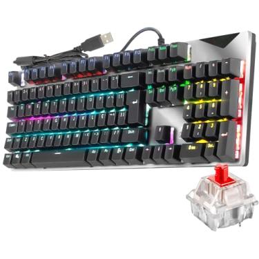 Imagem de Teclado Gamer 100% Mecânico Rgb Antighosting Switch Blue e Red (Switch Red)