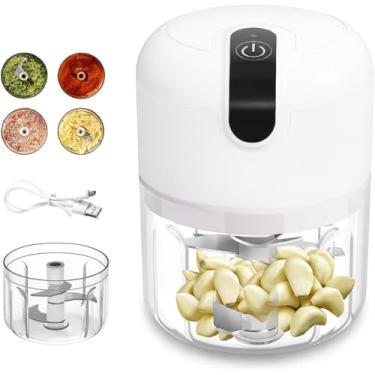 Imagem de Mini Processador Elétrico Moedor Carne Vegetais Alho Fruta Amendoim USB 250ml(aleatório)