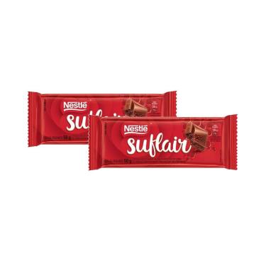 Imagem de Kit 2 Chocolate Nestlé Suflair Ao Leite 50g