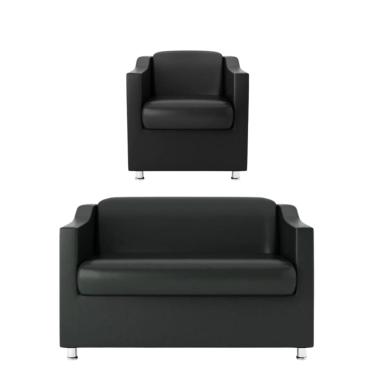 Imagem de Namoradeira + Polt. Bia P/ Sala de Estar Consultório Clinica Hospital Recepção Courino