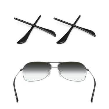 Imagem de ToughAsNails 2 pares de meias de reposição para óculos de sol RayBan RB3025/RB3044/RB3362/RB3026, preto e preto