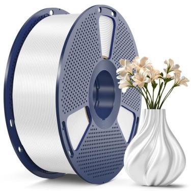 Imagem de Filamento para impressora 3D SUNLU Silk PLA 1,75 mm 1 KG branco