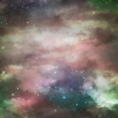 Imagem de Quadro Decorativo Estampa Abstract Galaxy com Estrelas e Planetas - Arte Moderna para Paredes 30x30cm