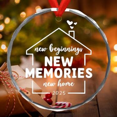 Imagem de Aquecimento de casa – Presentes de inauguração de casa para novos começos Ideias de presente de inauguração de casa para mulheres – Presentes de casa nova para donos de casa – Ornamento de vidro