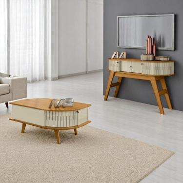 Imagem de Conjunto Turim C/ Mesa De Centro Nevada Cumaru/opala