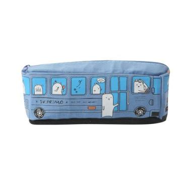 Imagem de Estojo de lápis Creative Bus, carro de desenho animado de grande capac