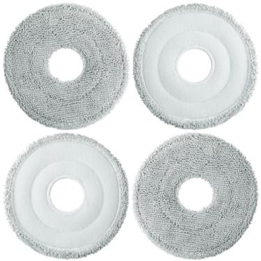 Imagem de 4 almofadas reutilizáveis de pano de microfibra para esfregão, compatíveis com Dreame X40 Ultra/L10s Ultra/L10s Pro/L10s Plus/L10s Pro Gen 2/L40 Ultra/L30 Ultra/X30 Ultra/L10s Ultra Gen2/L20 Ultra/L40
