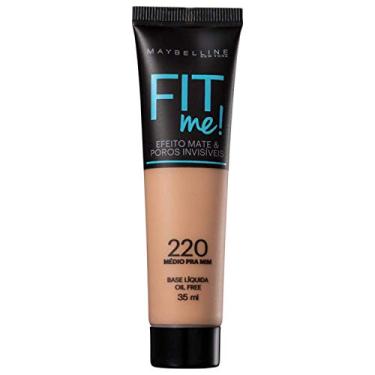 Imagem de Base Líquida Fit Me Cor 220, Maybelline, Médio, 10 ml