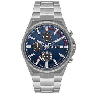 Imagem de Relógio Orient Masculino Ref: Mbssc299 D1sx Solar Cronógrafo Prateado