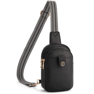 Imagem de Bolsa tipo estilingue BOSTANTEN 2025 em couro tiracolo  preta