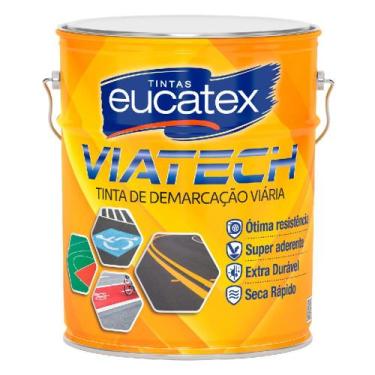 Imagem de Tinta via tech piso demarcação emborrachada 3,6lt branco - EUCATEX