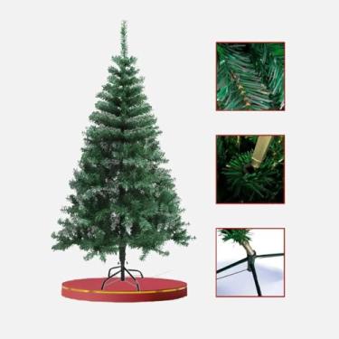 Imagem de Detalhes Árvore de Natal Clássica Verde, 150cm, 350 Galhos, Pinheiro com Base de Metal, Montagem Simples