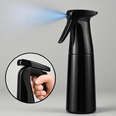 Imagem de Borrifador Névoa D'água Com Apoio Barbeiro Cabelereiro 200ml (Preto)