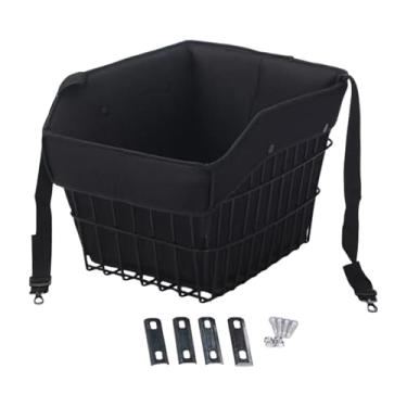 Imagem de Vaveren Cesta de armazenamento para bicicleta, organizador de artigos diversos, acessórios para bicicleta, cesta de carga estável com fio de metal e bolsa de, Style C