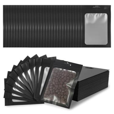 Imagem de 300 peças de sacos autovedantes transparentes, bolsa hermética reutilizável, sacos de embalagem de joias banhadas a alumínio, à prova de poeira, à prova de umidade para armazenar chá, café, lanches