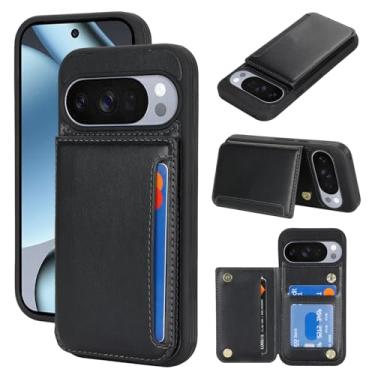 Imagem de iCoverCase Capa compatível com Google Pixel 10/10 Pro com suporte para cartão, capa carteira de telefone para mulheres e homens [bloqueio RFID] capa carteira protetora de couro PU para Pixel 10/10 Pro