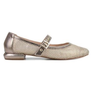 Imagem de Sapatilha Feminina Mezzo Punto Tela Dourado Gold - 369005-Feminino