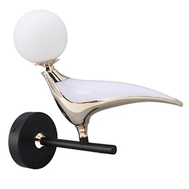 Imagem de YWBL-WH Luminária de Parede de Pássaro, Abajur Em Forma de Pássaro de Metal e Vidro, Design Elegante para Sala de Estar e Quarto