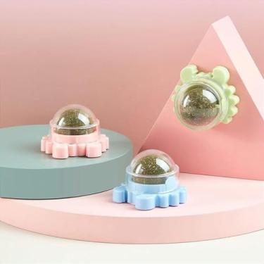 Imagem de Bolinha de Catnip para Gatos – Brinquedo Interativo, Relaxante e Estimulante, 100% Natural (Rosa)