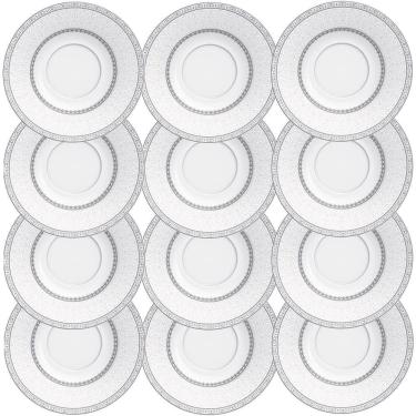 Imagem de 12 Pires Para Chá Tramontina Gabrielle em Porcelana Decorada 15cm 96011031