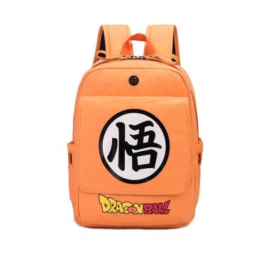 Imagem de Mochila Orange Supers Saiyans Wu para crianças escolares de algodão
