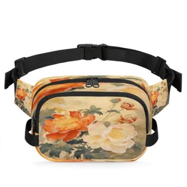 Imagem de Pochete azul retrô borboleta para mulheres e homens com alça ajustável bolsa de cinto bolsa transversal bolsa de peito bolsas de bumbum bolsa tiracolo, Cor 32