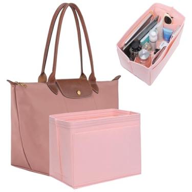 Imagem de KESOIL Organizador de bolsa para Longchamp Le Pliage – Versão alta, bolsa campeã longa de feltro premium mantém a forma da bolsa com zíper de metal