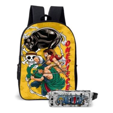 Imagem de Kit Escolar Anime One Piece com Mochila Estilo Exclusivo e Estojo Incl