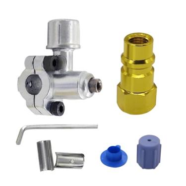 Imagem de BesNPT Kits de válvula de perfuração de bala com tampa contra poeira, compatível com válvula de torneira de perfuração de bala BPV-31 de 1/4, 5/16 e 3/8 polegadas OD de porta lateral baixa BPV-31