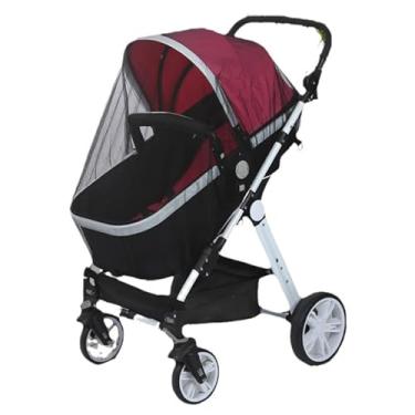 Imagem de Rede mosquiteira para carrinho de bebê (pacote com 2) – Proteção de malha durável para berços, berços, playards, mini berços portáteis | Barreira de insetos de ajuste universal respirável (preto)