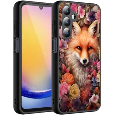 Imagem de HTTYYTRYT Capa para Galaxy S25 FE, suporta carregamento sem fio, ultrafina, à prova de choque, antiderrapante, antiderrapante, para Samsung Galaxy S25 FE 5G, Fairy Fox Floral