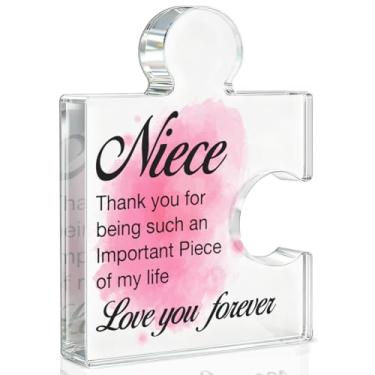 Imagem de Presentes de sobrinha da tia tio, presentes de gratos para sobrinhas, aniversário, adulto, Natal, sobrinha, quebra-cabeça de acrílico, placa decorativa