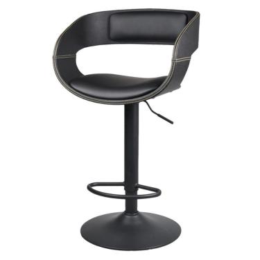 Imagem de Banqueta Giratória Londrina Rivatti Preta Base Disco Preto