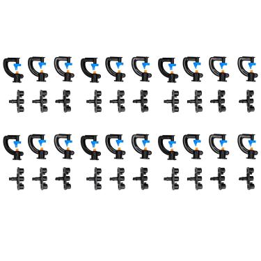 Imagem de Bocal de irrigação tipo G refrativo de 180° para mangueira 4/7 bocal atomizador, acessório de irrigação para estufas, material ABS durável