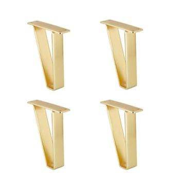 Imagem de Pernas de armário de metal mesa de centro pés de armário de TV de metal pernas de armário de cozinha substituição de móveis pernas de sofá banquinho de mesa pernas de metal casa DIY projeto para casa