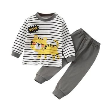 Imagem de Conjuntos De Pijamas De Unicórnio Para Crianças Unissex, Confortáveis 