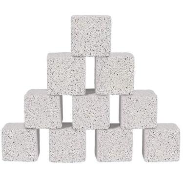 Imagem de Brinquedo de mastigar hamster pedra quadrada de moagem de dentes de lava para hamsters, chinchilas e coelhos, pedra mineral, brinquedo para mastigar cálcio para animais pequenos (pacote com 10)