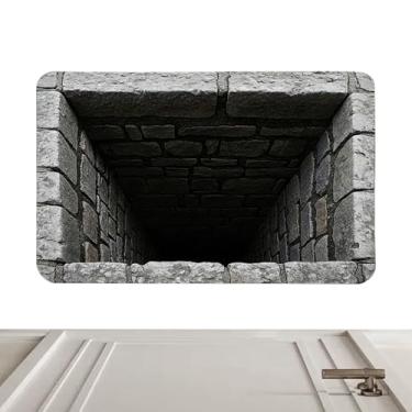 Imagem de Tapete Illusion – Antiderrapante Secagem Rápida Divertida, Tapete com Orifício 3D | Para Aniversário, das Bruxas, Casa, Feriado, Ano Novo, Véspera, Entrada, Sala de Estar e Quarto