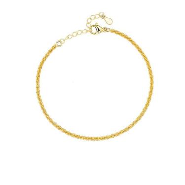 Imagem de Aiittog Pulseira feminina elegante banhada a ouro delicada e fina